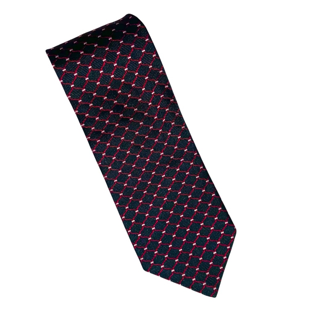*5 for $25!* Brooks Brothers Makers 100% Silk Tie Made in USA Black Red Ribbed